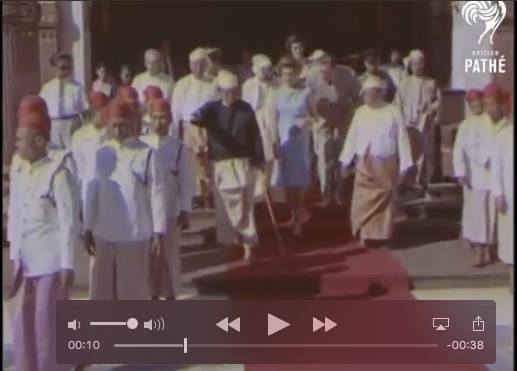 A Visit to to Rangoon by Princess Alexandra of Kent, Cousin of Queen Elizabeth in 1951