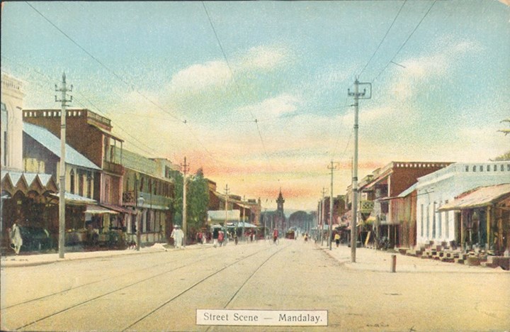 Mandalay circa 1900: 26th Street towards the clock tower