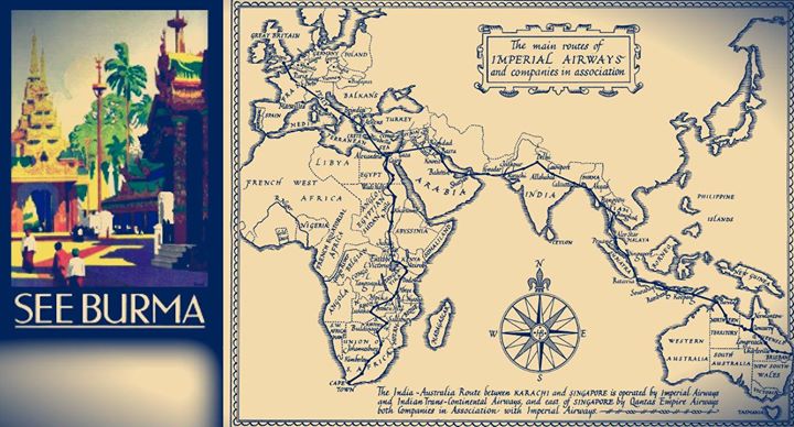 London-Rangoon direct on Imperial Airways 1935
