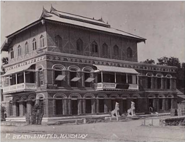 The Felix Beato photography studio on C Road Mandalay c. 1903