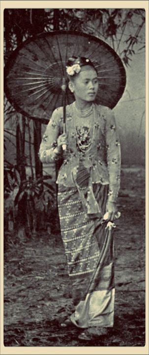 An unidentified maid of honour (apyodaw) from the Mandalay court.