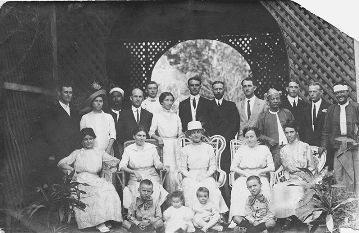 Americans and Burmese friends, Rangoon 1914