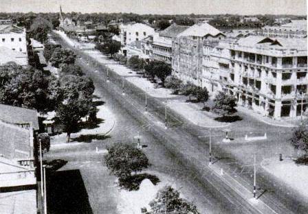၁၉၄၂ ခုနှစ် ဂျပန်ခေတ်က လူသူကင်းမဲ့သော ရန်ကုန်မြို့။