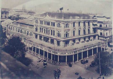 The old Whiteaway Laidlaw department store at the corner of Phayre Street and Merchant Street