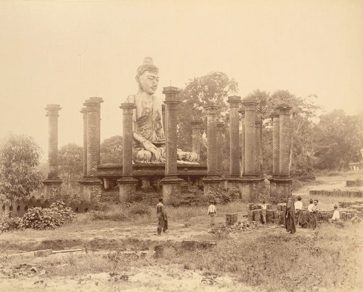 The 16th century Buddha at Wingaba c. 1890