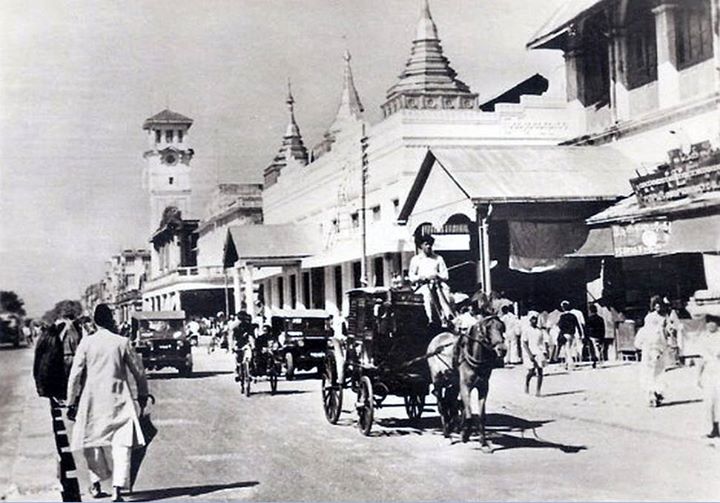 Dalhousie Road (now Mahabandoola Road) c. 1940.