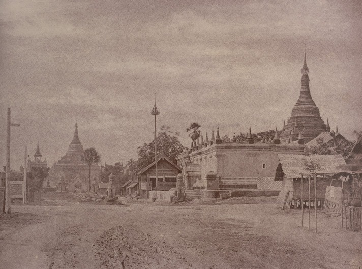 A street in Amarapura in 1855, when it was still the capital under King Mindon.