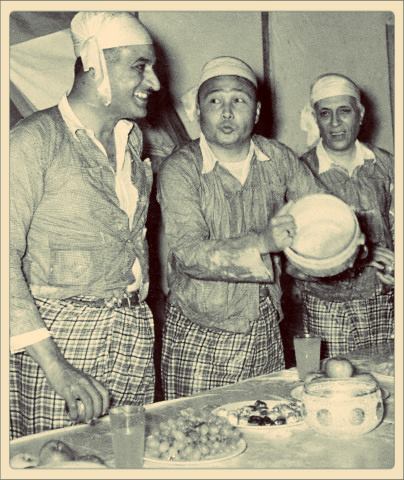 Nehru, Nasser and U Nu during Thingyan festivities in 1955
