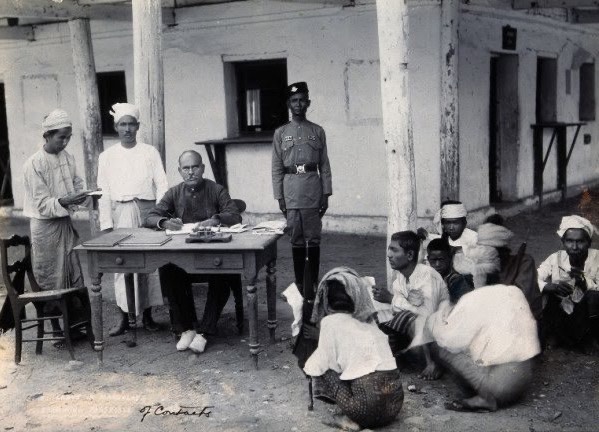 Passport checks in Mandalay.